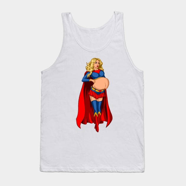 Super Pregnant Tank Top by JillKoy